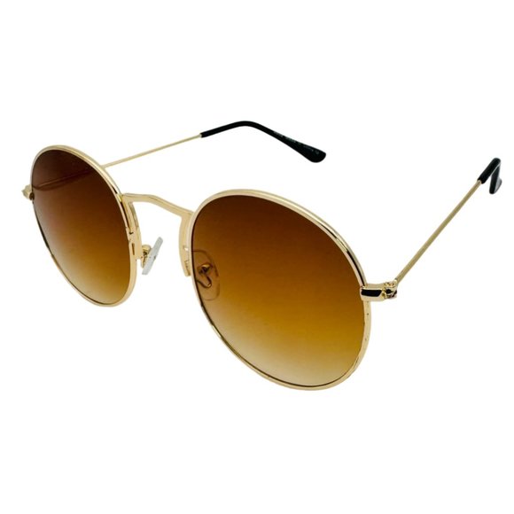 9308 | Brown Lens Circle Sunglasses - Picture 3 of 5